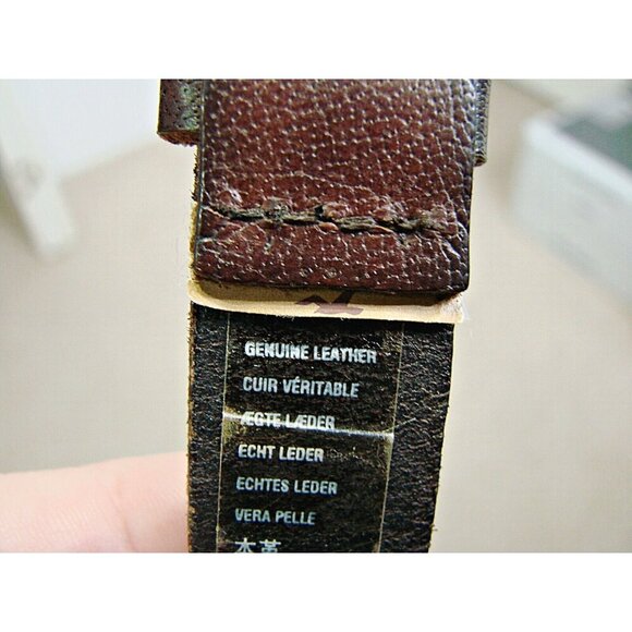 Vintage American Eagle Women Rhinestone Stud Leather Belt L-XL Brown Boho Urban - Picture 4 of 9